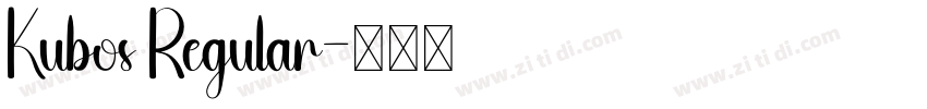 Kubos Regular字体转换